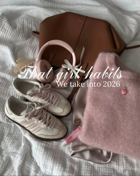 TikTok slideshow cover: That girl habits We take into 2026