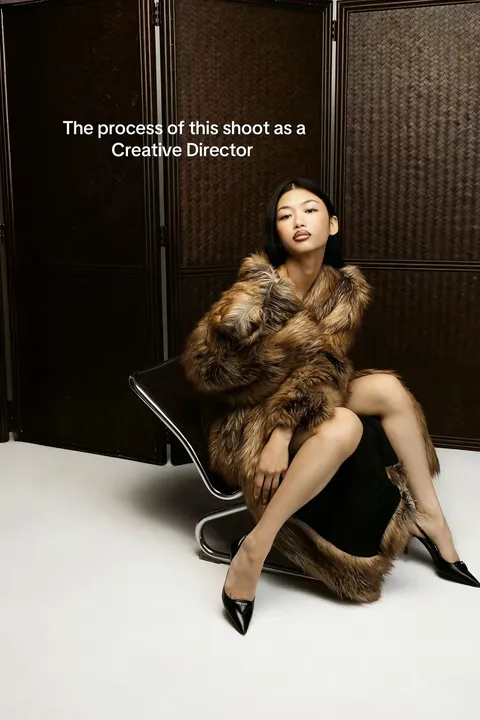 TikTok slideshow cover: The process of this shoot as a Creative Director