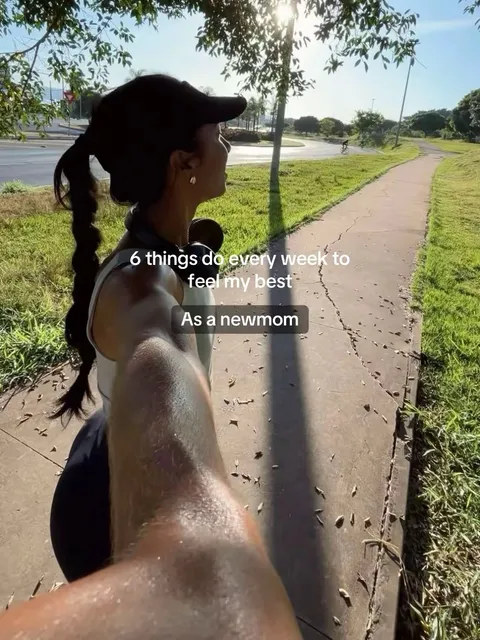 TikTok slideshow cover: 6 things do every week to feel my best As a newmom
