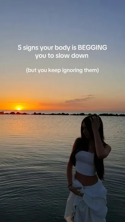 TikTok slideshow cover: Signs to Slow Down