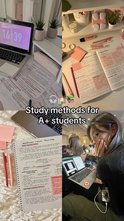TikTok slideshow cover: Study methods for A+ students