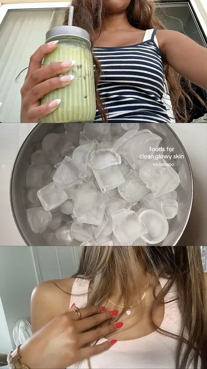 TikTok slideshow cover: Foods for Clean Glowy Skin