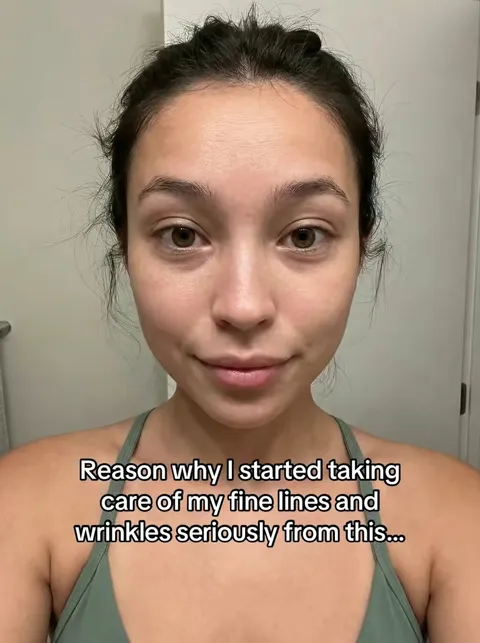 TikTok slideshow cover: Fine lines and wrinkles care