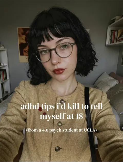 TikTok slideshow cover: ADHD Advice for Younger Self