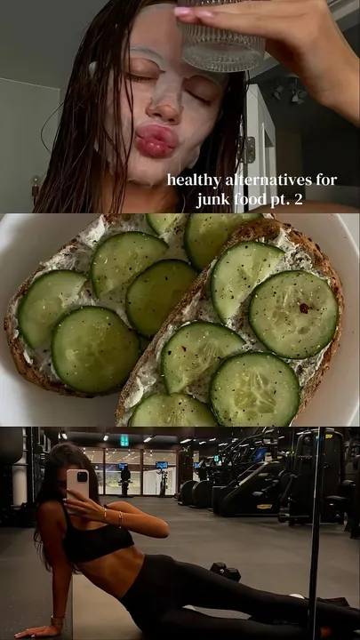 TikTok slideshow cover: healthy alternatives for junk food pt. 2