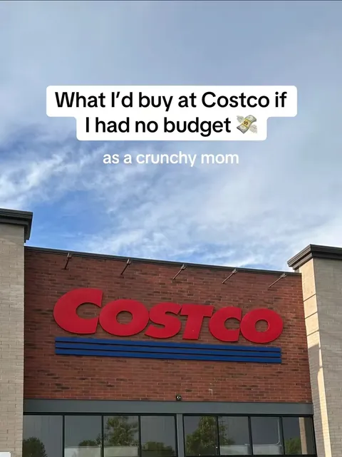 TikTok slideshow cover: What I'd buy at Costco if I had no budget as a crunchy mom