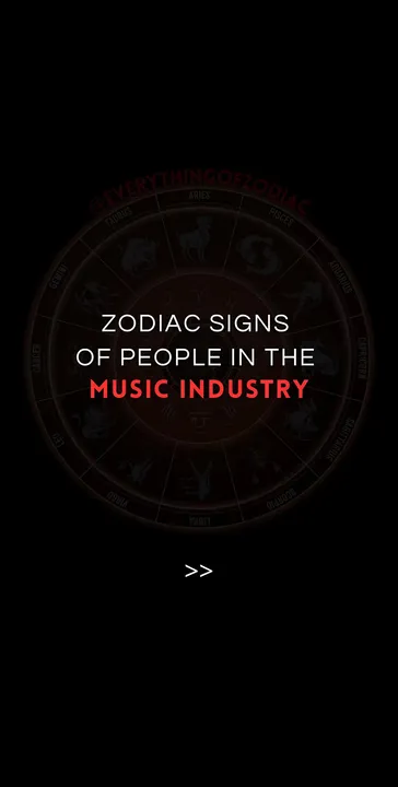 TikTok slideshow cover: Zodiac signs of people in the music industry