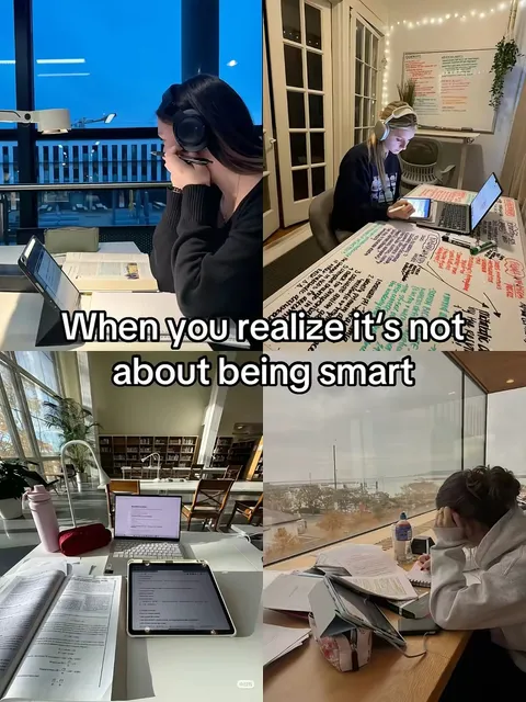 TikTok slideshow cover: When you realize it's not about being smart