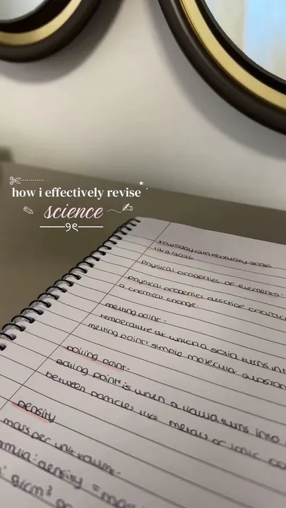 TikTok slideshow cover: How I effectively revise science