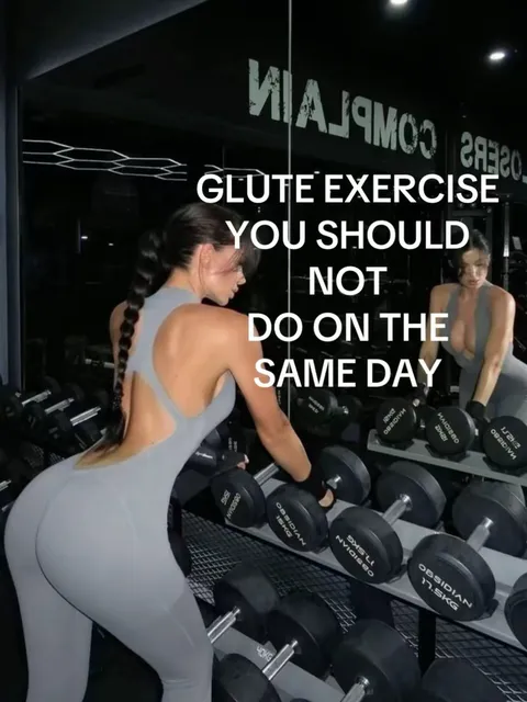 TikTok slideshow cover: GLUTE EXERCISE YOU SHOULD NOT DO ON THE SAME DAY