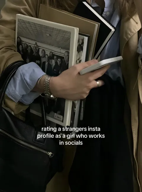 TikTok slideshow cover: Rating stranger Instagram profiles