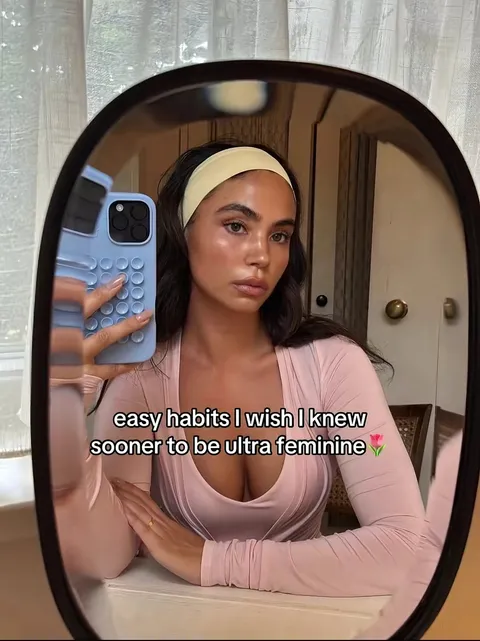 TikTok slideshow cover: easy habits I wish I knew sooner to be ultra feminine