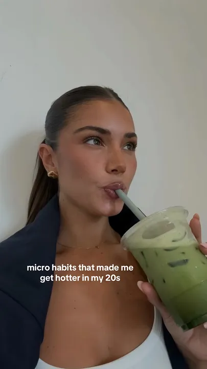 TikTok slideshow cover: micro habits that made me get hotter in my 20s