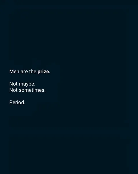 TikTok slideshow cover: Men are the prize