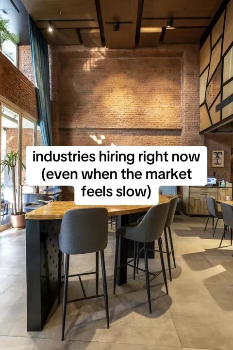 TikTok slideshow cover: Industries hiring right now