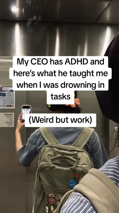 TikTok slideshow cover: Lessons from a CEO with ADHD
