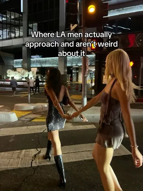 TikTok slideshow cover: Where LA men actually approach and aren't weird about it