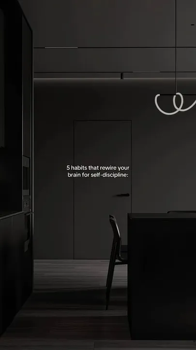 TikTok slideshow cover: 5 habits that rewire your brain for self-discipline