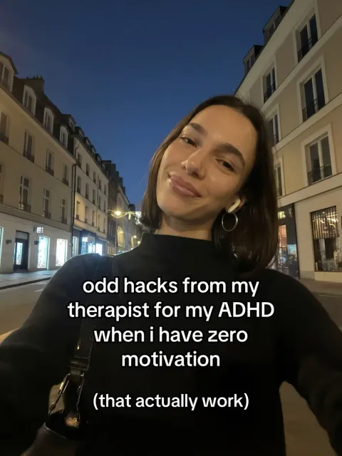 TikTok slideshow cover: Odd hacks for ADHD