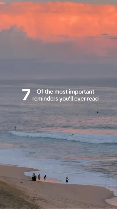 Portada del carrusel de TikTok: 7 Of the most important reminders you'll ever read
