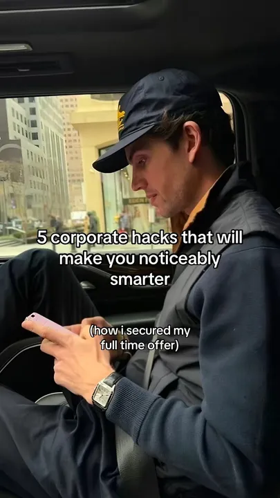 TikTok slideshow cover: 5 corporate hacks to make you smarter