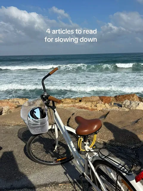TikTok slideshow cover: Articles for slowing down