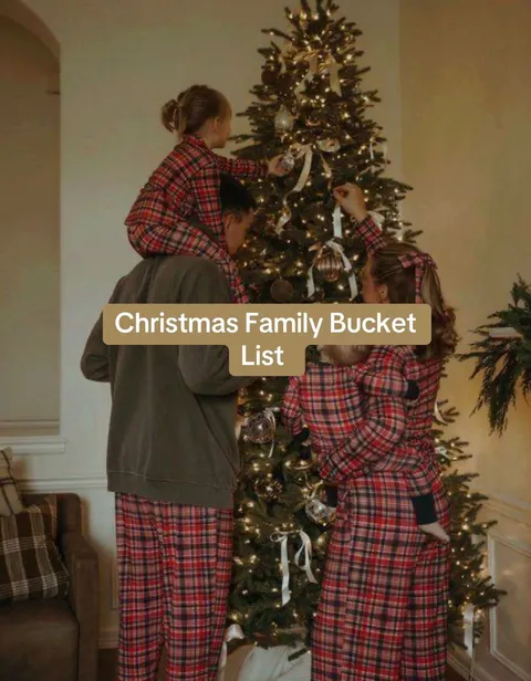 TikTok slideshow cover: Christmas Family Bucket List