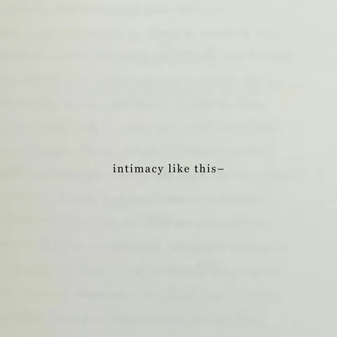 TikTok slideshow cover: Intimacy like this