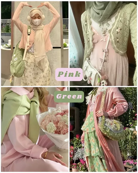 TikTok slideshow cover: Pink Green