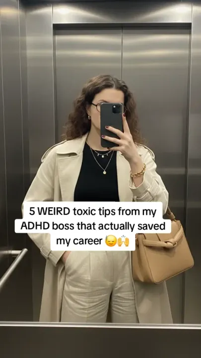 TikTok slideshow cover: Tips from an ADHD boss to save a career