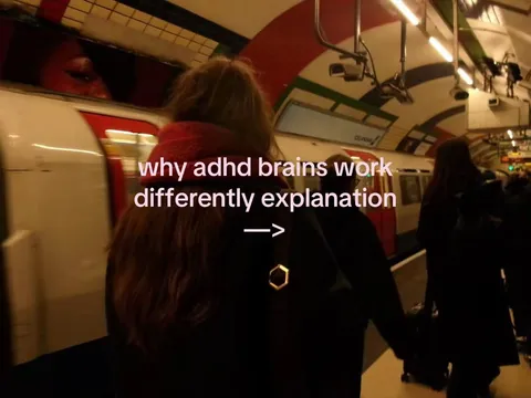 TikTok slideshow cover: Why ADHD brains work differently explanation