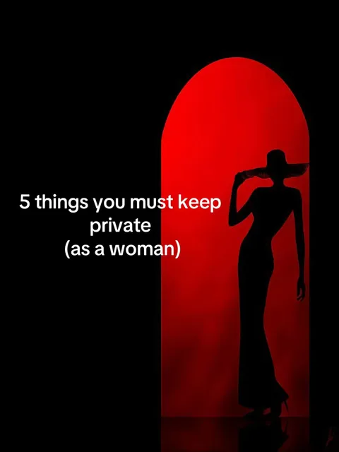 TikTok slideshow cover: 5 things you must keep private (as a woman)