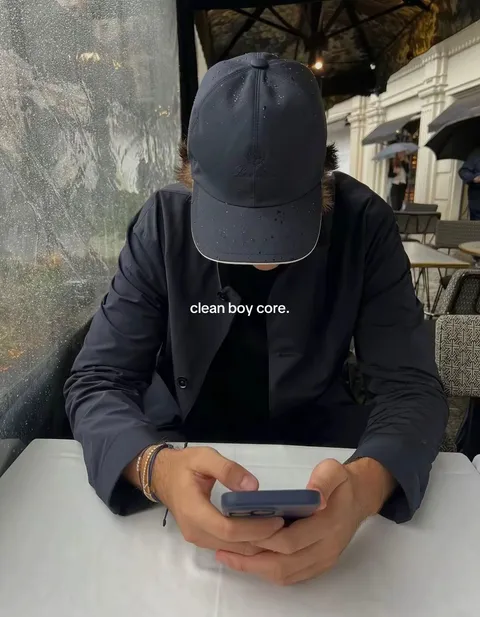 TikTok slideshow cover: clean boy core.