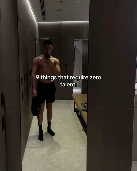 TikTok slideshow cover: 9 things that require zero talent: