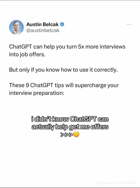 TikTok slideshow cover: ChatGPT Interview Tips