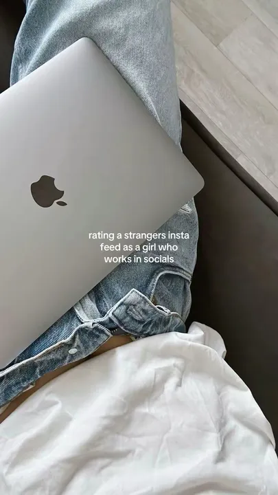 TikTok slideshow cover: Rating a stranger's Instagram feed