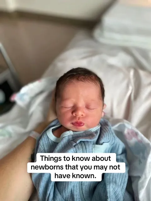 TikTok slideshow cover: Things to know about newborns that you may not have known.