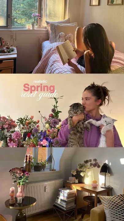 TikTok slideshow cover: Realistic Spring Reset Guide