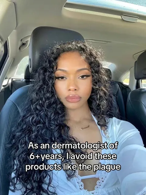 TikTok slideshow cover: Dermatologist product recommendations