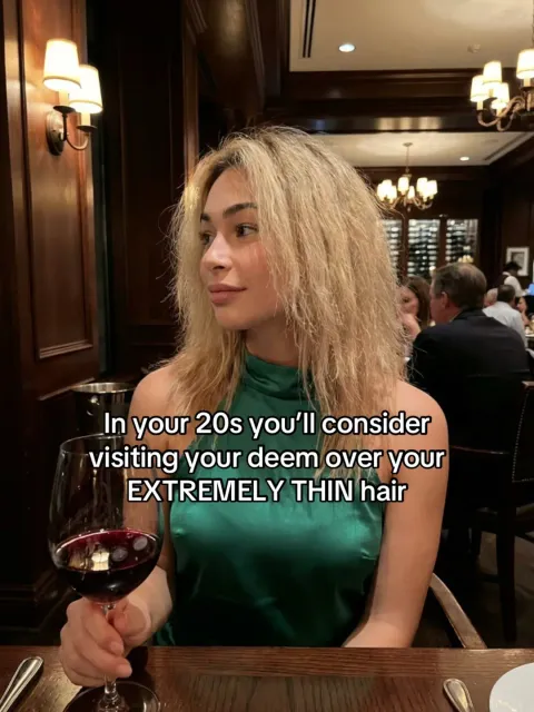 TikTok slideshow cover: Thin hair in your 20s