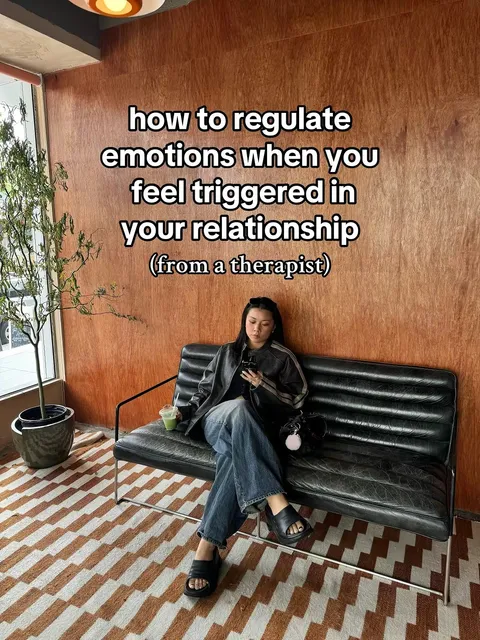 Cover der TikTok-Slideshow: how to regulate emotions when you feel triggered in your relationship (from a therapist)