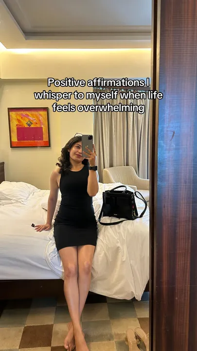 TikTok slideshow cover: Positive affirmations I whisper to myself when life feels overwhelming