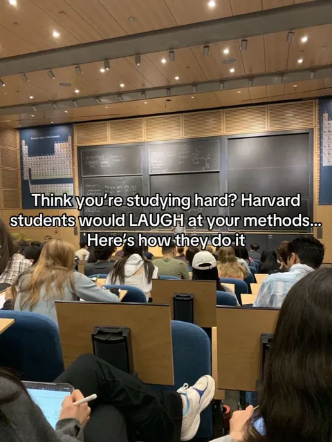 TikTok slideshow cover: Harvard Study Methods