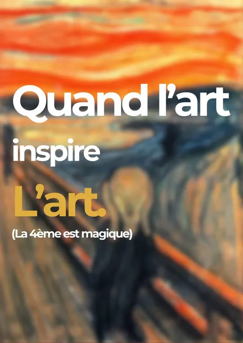 TikTok slideshow cover: Quand l'art inspire L'art.