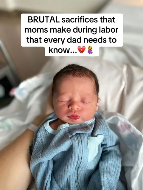 TikTok slideshow cover: BRUTAL sacrifices that moms make during labor