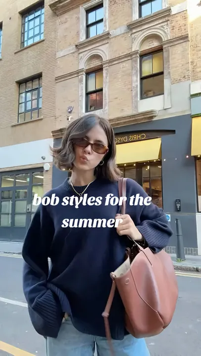 TikTok slideshow cover: Bob styles for the summer