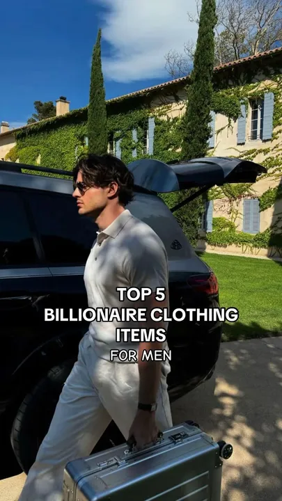 TikTok slideshow cover: Top 5 Billionaire Clothing Items For Men