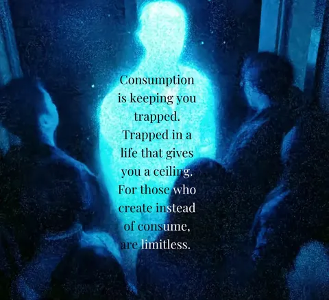 TikTok slideshow cover: Consumption is keeping you trapped