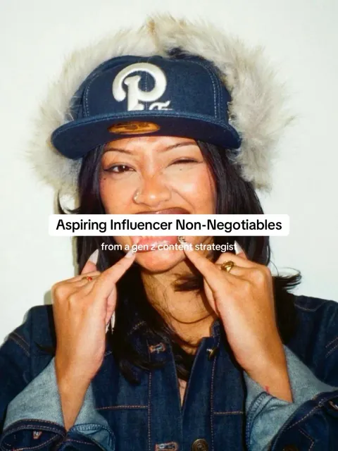 Original slideshow: Aspiring Influencer Non-Negotiables