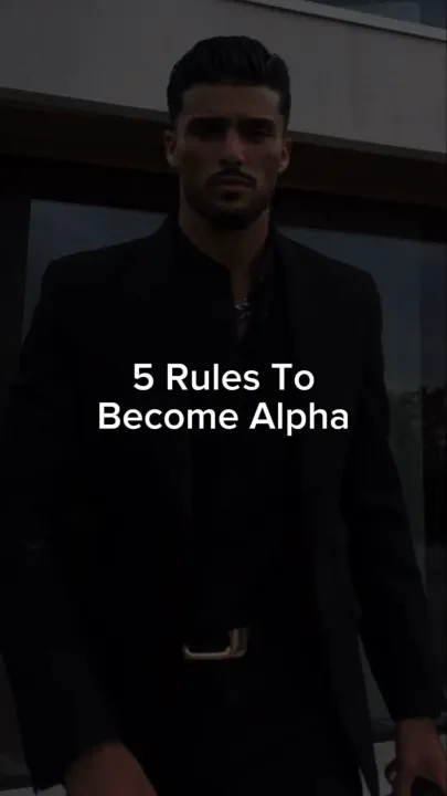 Portada del carrusel de TikTok: 5 Rules To Become Alpha